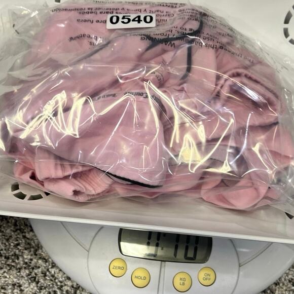 Juicy Couture‎ Bling Pink/Black Trim Pajama Set, Women’s XL Short Sleeve/Shorts - Picture 12 of 12